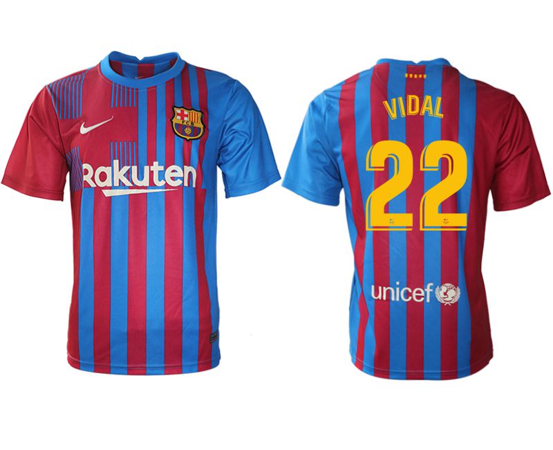 Men 2021-2022 Club Barcelona home aaa version red #22 Nike Soccer Jerseys